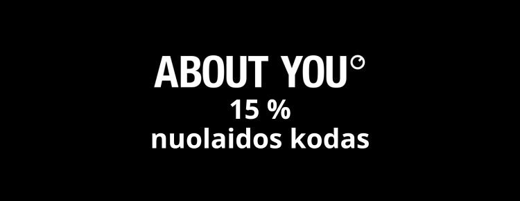 15 % nuolaida apsiperkant ABOUT YOU