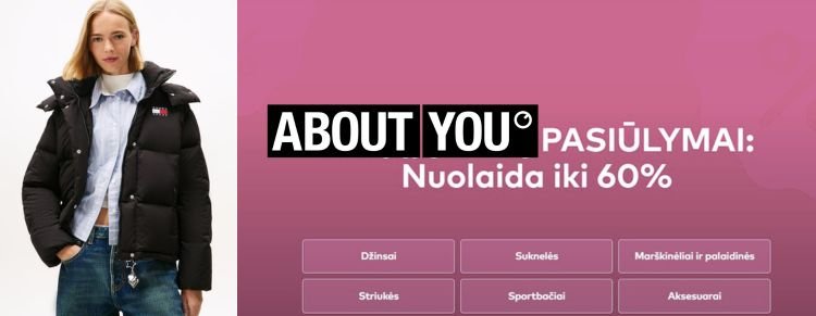 Iki -60% papildomos nuolaidos About You