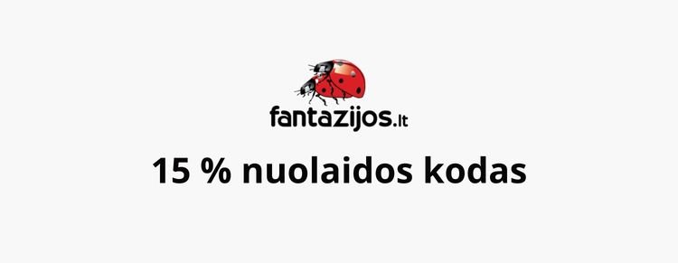 15% nuolaidos kuponas perkant Fantazijos.lt