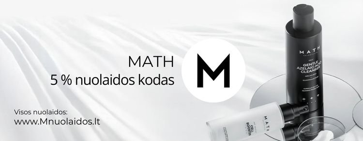 Papildoma 5% nuolaida MATH kosmetikai