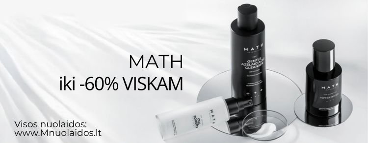 iki -60% visam asortimentui - Math kosmetika