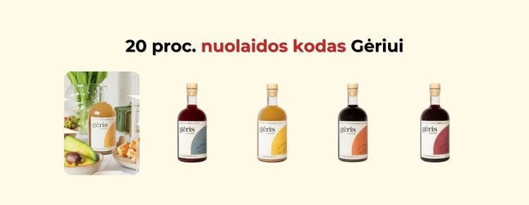 20 proc. nuolaida Gėriui