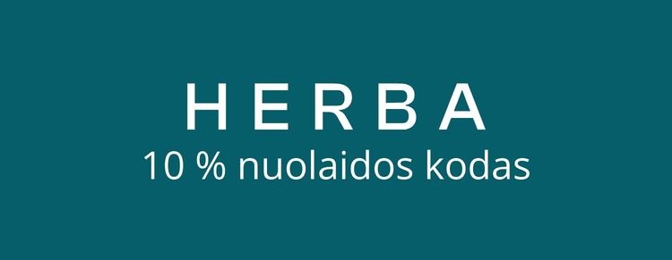 HERBA nuolaidos kodas 10 proc. visam krepšeliui